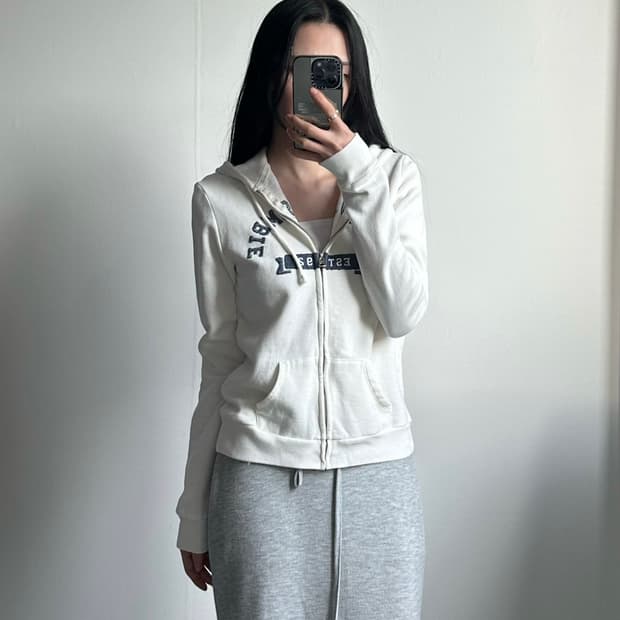 아베크롬비 y2k 와투케 화이트 후드집업