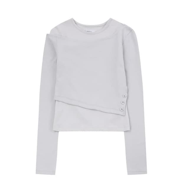 미세키 서울 Layered slit long sleeves GREY