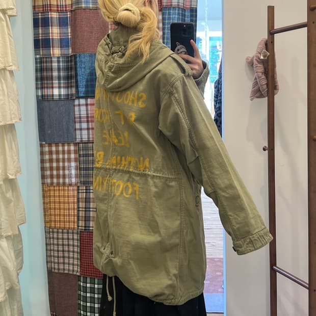 카키 오버 야상 자켓 