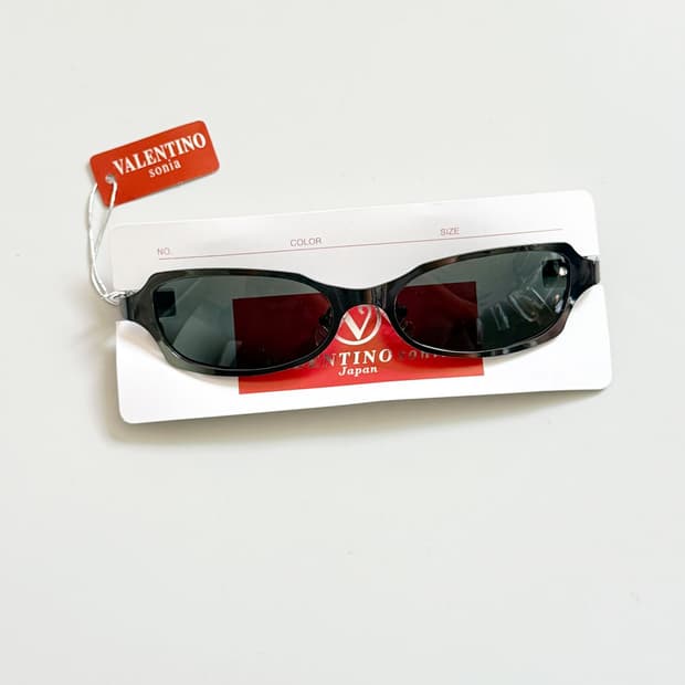 VALENTINO SONIA JAPAN 메탈릭 스퀘어 빈티지 선글라스