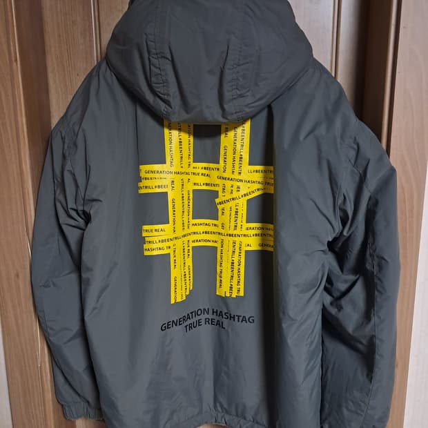 빈트릴 해시태그 양면 후드자켓 S