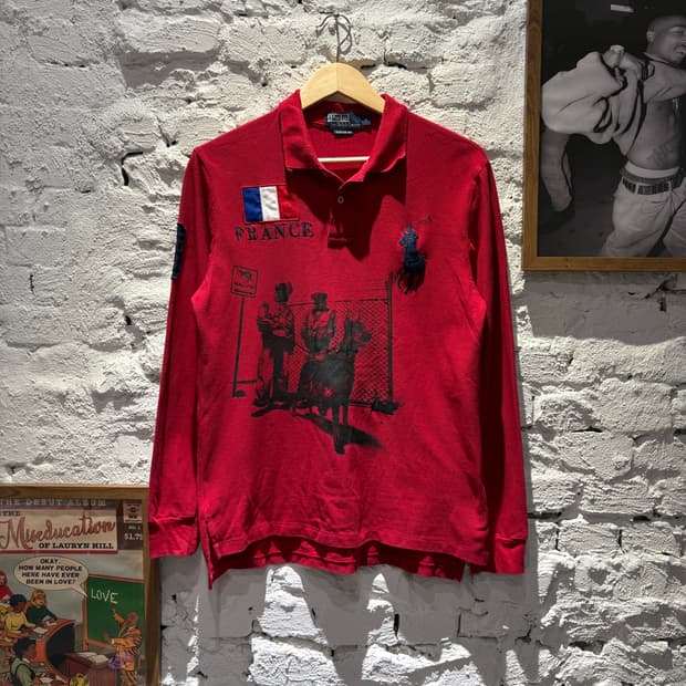 폴로 빅포니 프랑스 치프키프 커스텀 카라 슬리브 럭비티