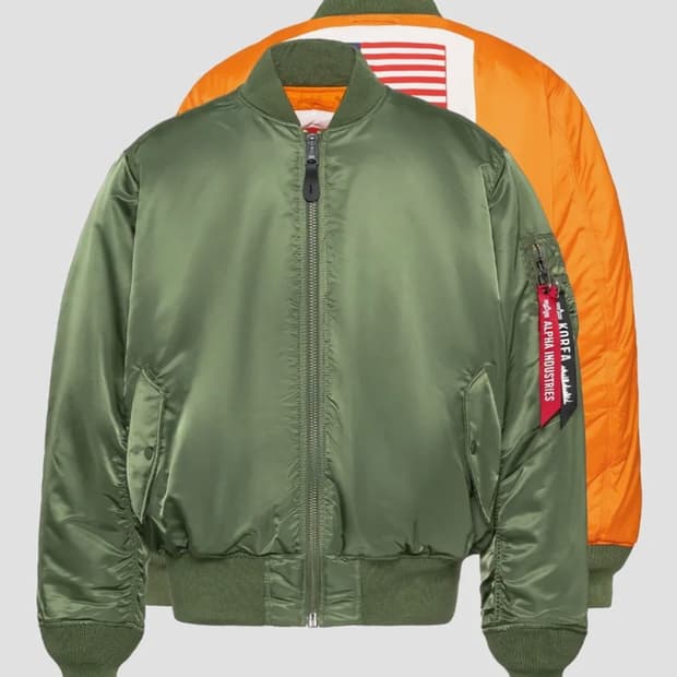 (L) 알파인더스트리 MA-1 레귤러 블러드칫 세이지 그린