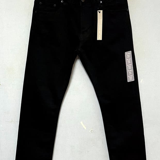 유니클로 남자 청바지 새상품 춘추 캐주얼 블랙진 스판 일자핏 L 32