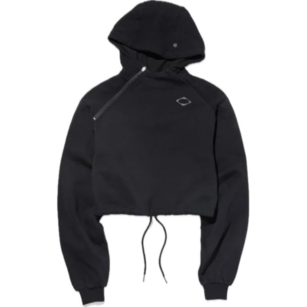 미스치프 크롭 사이드 집 후드