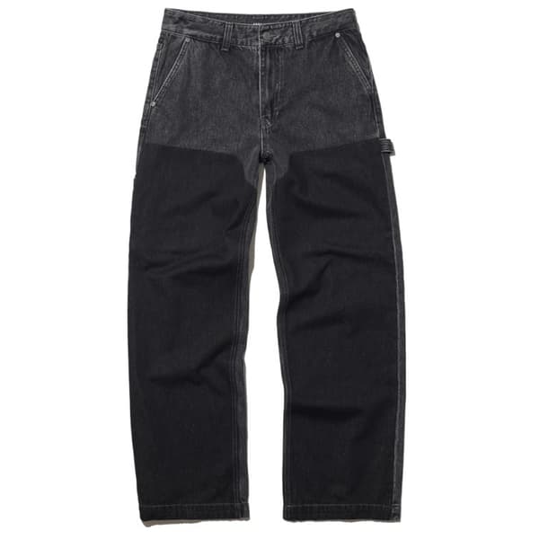 애드오프 MIX DENIM CARPENTER PANTS BLACK