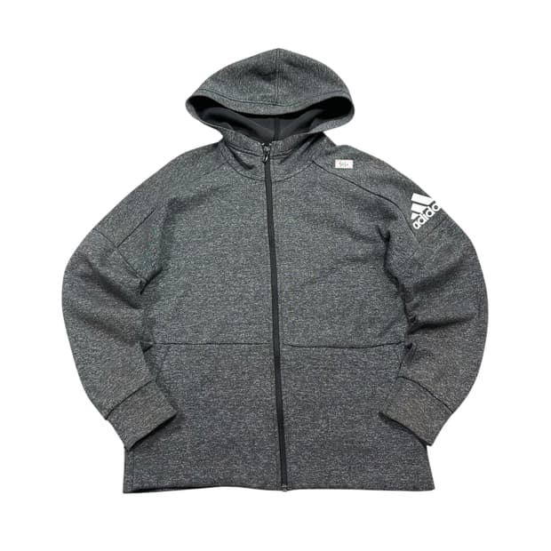 ✨ (만원 빈티지) 아디다스 그레이 트레이닝 후드 집업 (160)