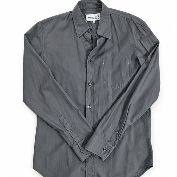 Maison Margiela stitch poplin shirt grey