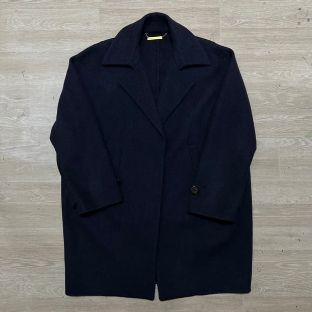 한섬 시스템 여성 핸드메이드 캐시미어 오픈코트 [블랙] 82-94-160