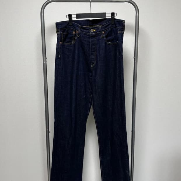 M) yoko sakamoto 요코 사카모토 데님 스트레이트 팬츠 인디고