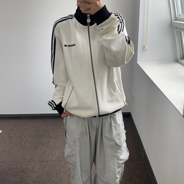 Adidas 아디다스 베켄바우어 아이보리 트랙탑 져지 