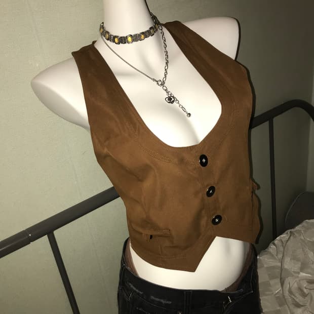 Vintage 갸루 고스펑크 Y2k Vest