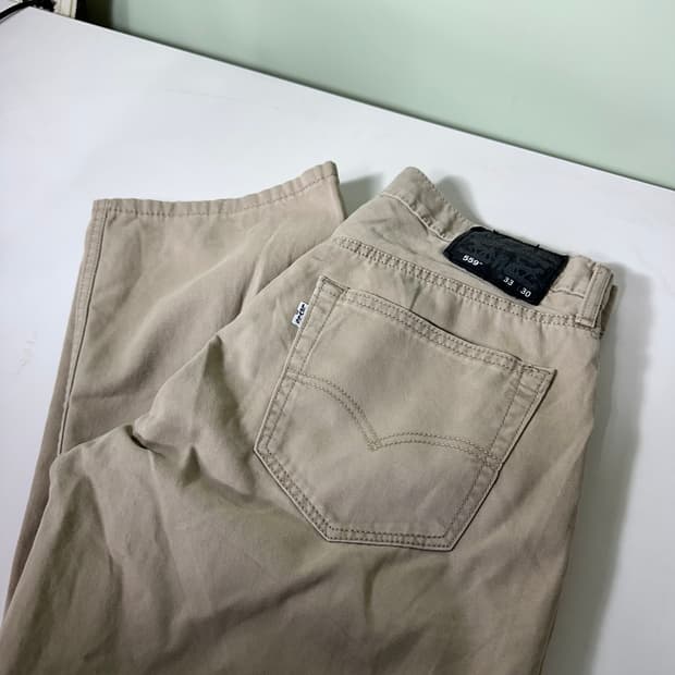 M-L 리바이스559 레귤러 스트레이트핏 솔리드베이지 데님팬츠