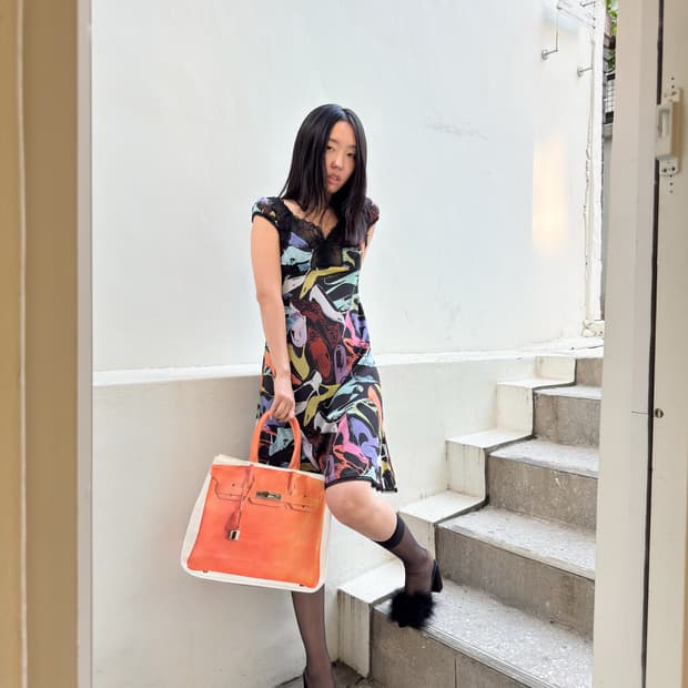 Hysteric Glamour Lace Trim Dress/ Os