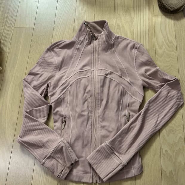 디파인 크롭 재킷 리브드 Nulu 희귀 핑크 매물