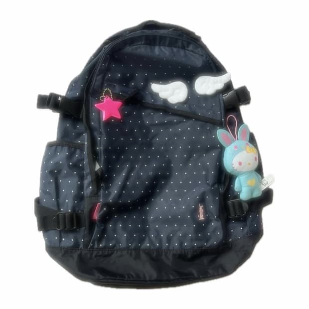 이스트보이 네이비 도트 백팩 🪽