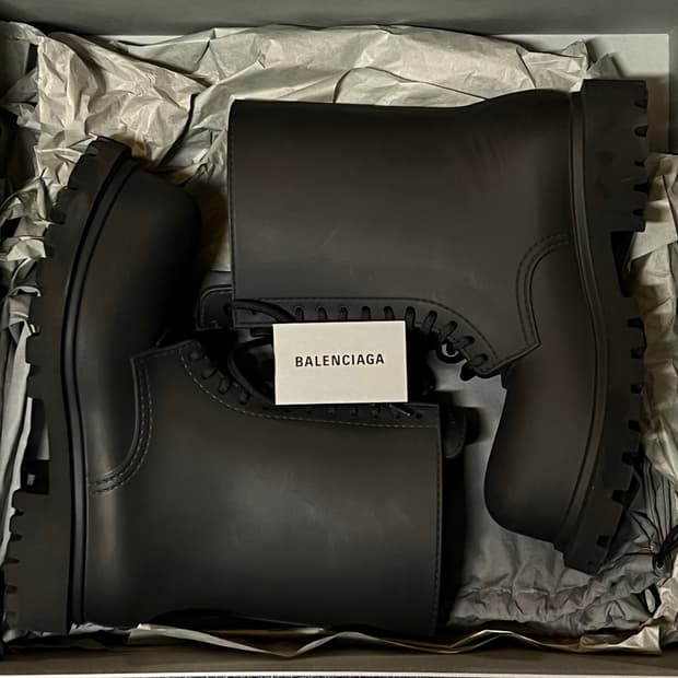 [중고, 42] 발렌시아가 스테로이드XL 아미 부츠 풀 에바 블랙