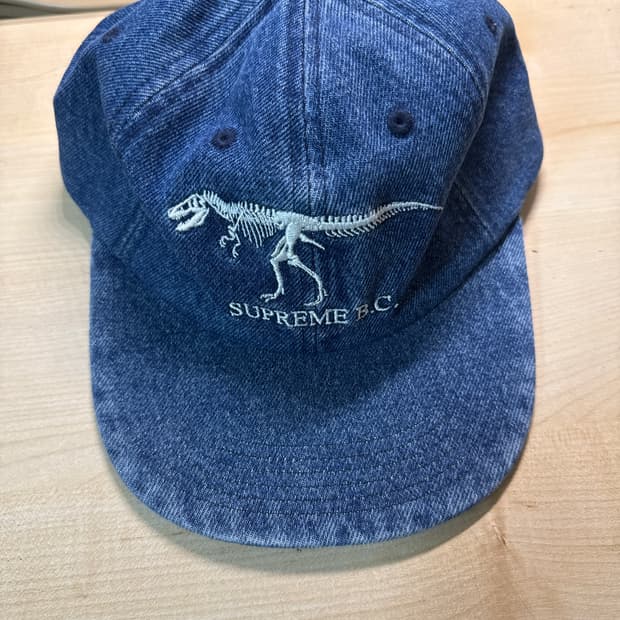 슈프림 쥬라기 인디고 데님 6패널 볼캡