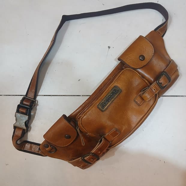 할리데이비슨 가죽 힙색