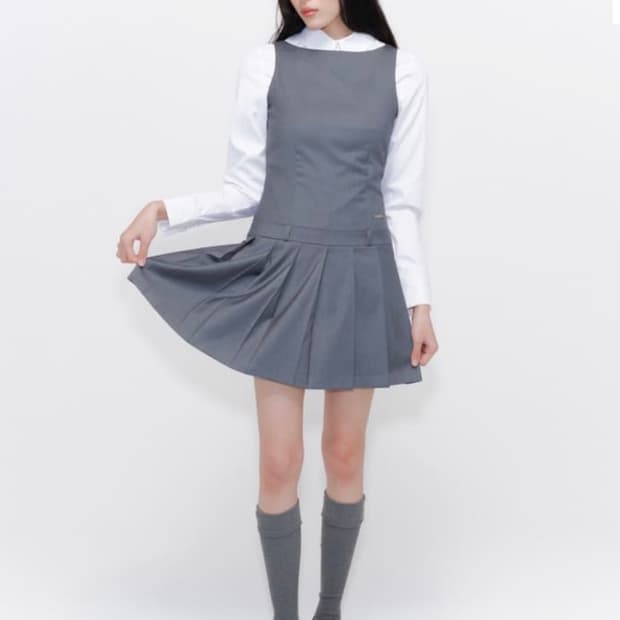 미세키서울 플리츠 원피스