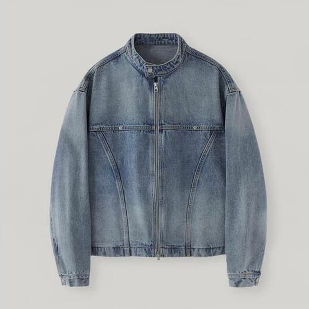 드로잉 워싱 데님 자켓 라이트 블루