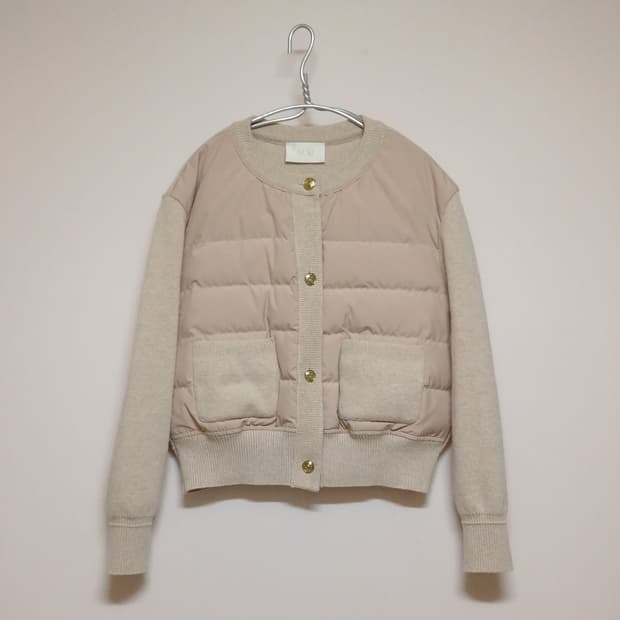 새상품)에스제이 SJSJ 구스다운 패딩+니트 가디건