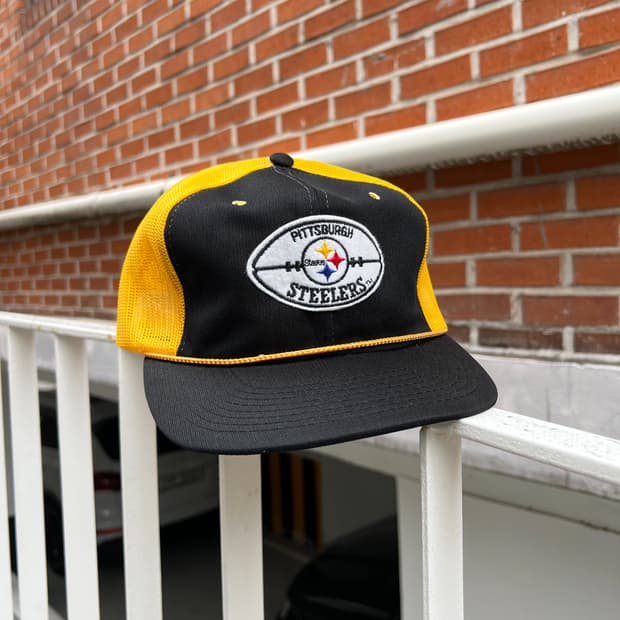 빈티지 steelers 피츠버그 트러커캡 메쉬캡 모자 y18518