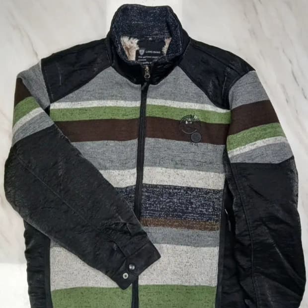 [남성 95 좋습니다] 랑방 니트 나일론 자켓 재킷 95 사이즈 