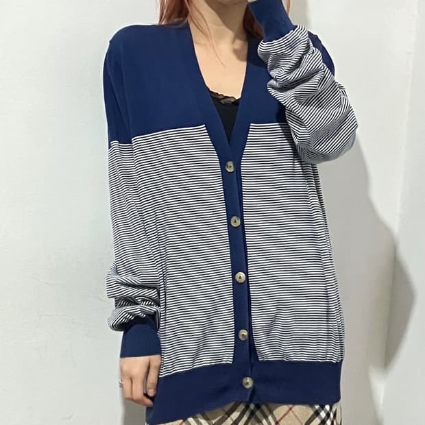 메종 마르지엘라 스트라이프 가디건