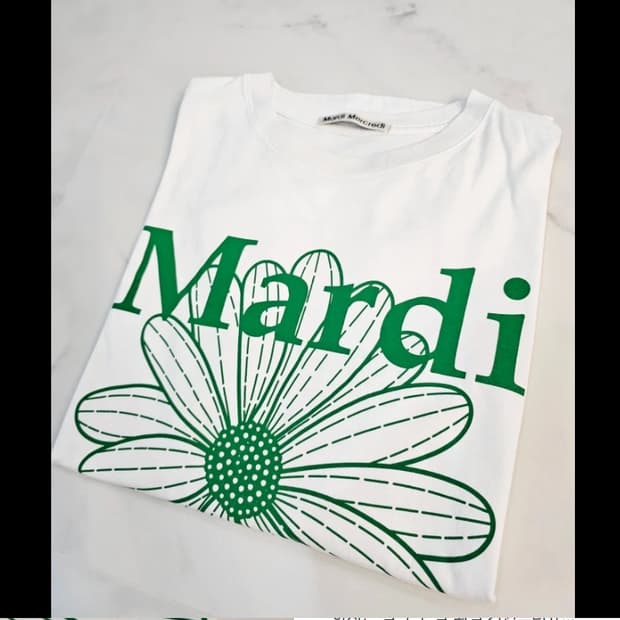 마르디 메크르디 플라워 티셔츠 남95 여~77