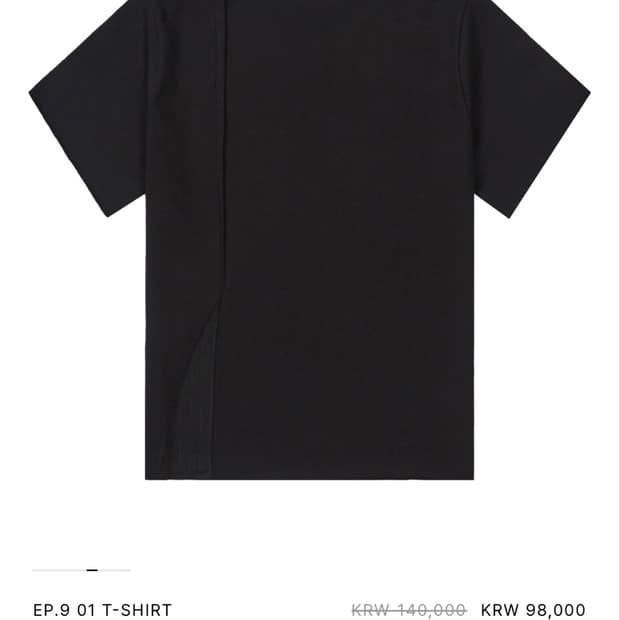 (새상품)Xlim EP.9 01 T-SHIRT BLACK XL