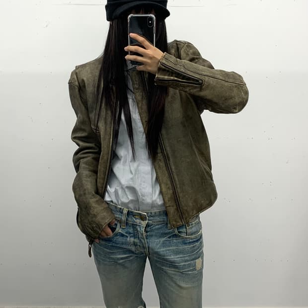 오리지널 크랙 레더 자켓