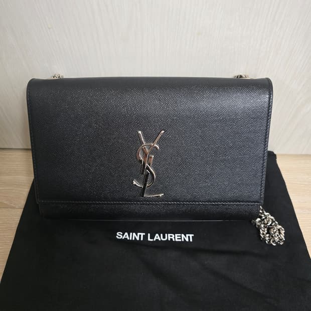 생로랑 은장 케이트백 샤첼백