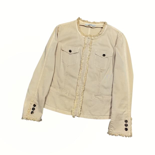 Prada 프라다 논카라 코튼 자켓