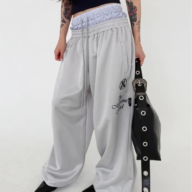 더미스테리어스호텔 LAYERED JERSEY PT GREY