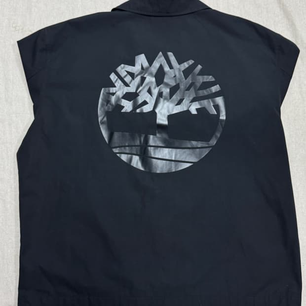 팀버랜드 블랙 백로고 나일론 코치자켓 2XL