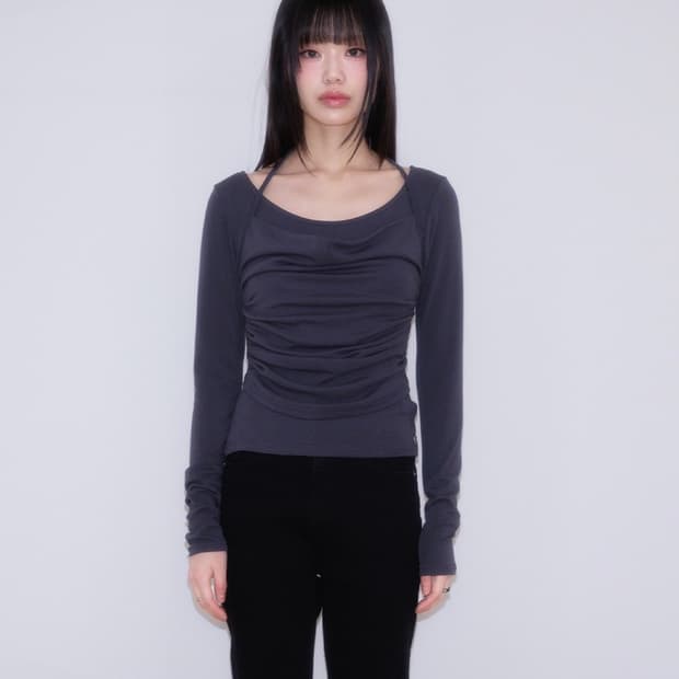 로제프란츠 드레이프 레이어드 롱슬리브 긴팔티셔츠