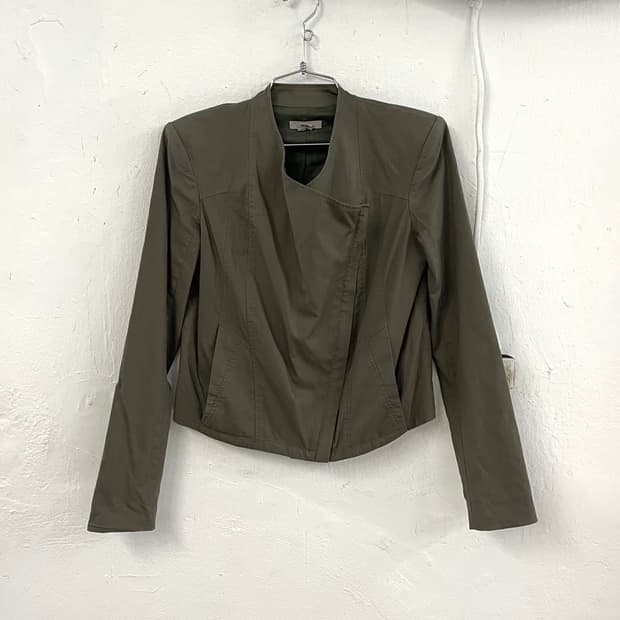 헬무트랭 런웨이 더블 지퍼 밀리터리 모터 자켓