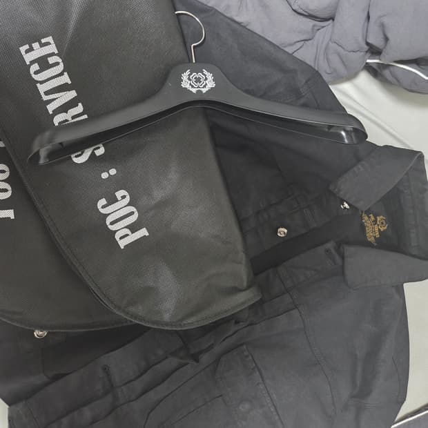 Pog service 코팅트러커 자켓 2사이즈