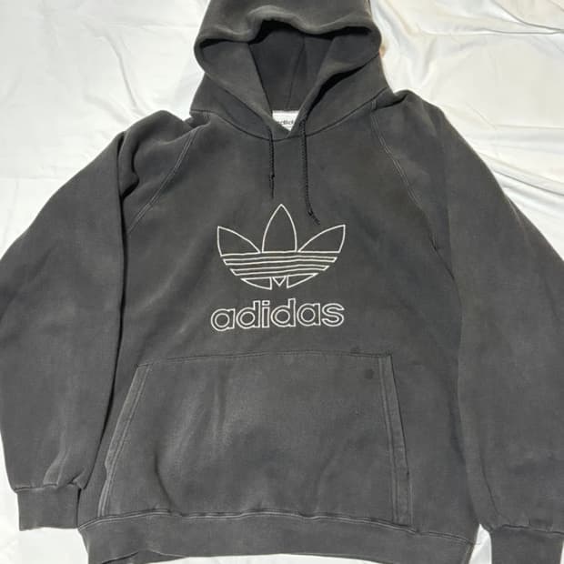 90s adidas 올드 아디다스 빈티지 트레포일 로고 후드티