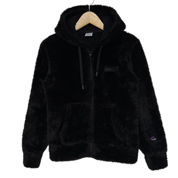 챔피온 로고 양털 후리스 후드집업