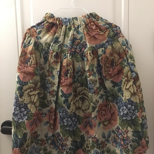 플라워 패턴 롱스커트