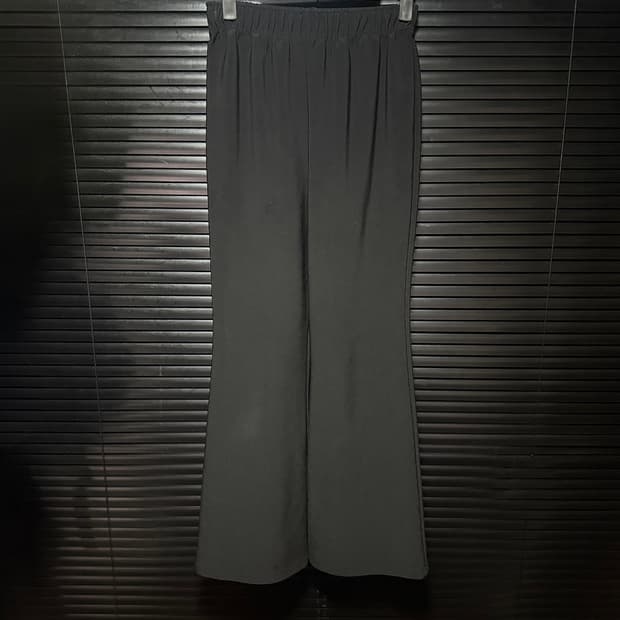 R9 부츠컷 플레어진 나팔 바지 트랙 팬츠 트레이닝 밴딩 와이드 S 블랙