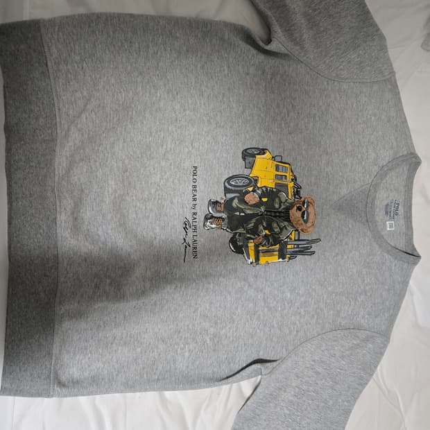 폴로 랄프 로렌 더블 니트 스웨트셔츠 앤도버 헤더 - 25SS