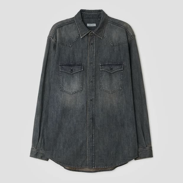 벨리에 세리프 데님 셔츠 - 스모크 인디고 [판매]