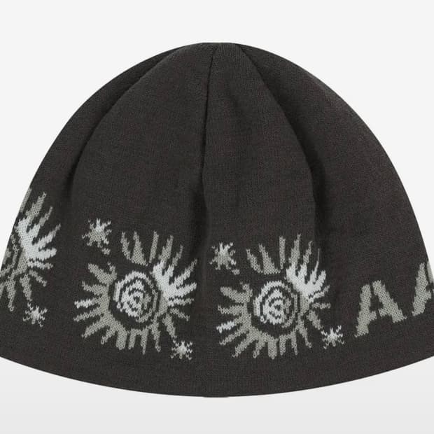 아캄 비니 Small Sun Jacquard Beanie (Brown)