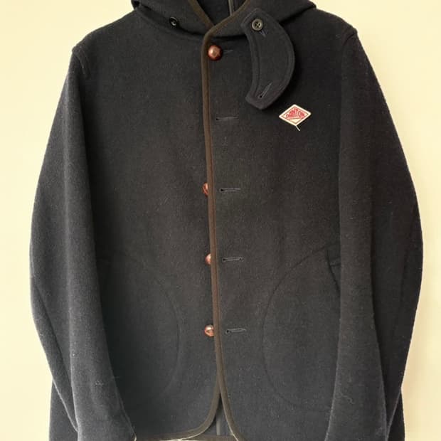 단톤 네이비 후드 울 코트 💙