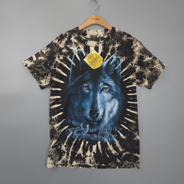 새제품)서바이버스 울프 그래픽 타이다이 반팔티 L