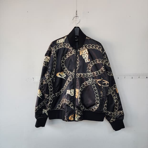 나이키 체인 블랙 봄버 자켓