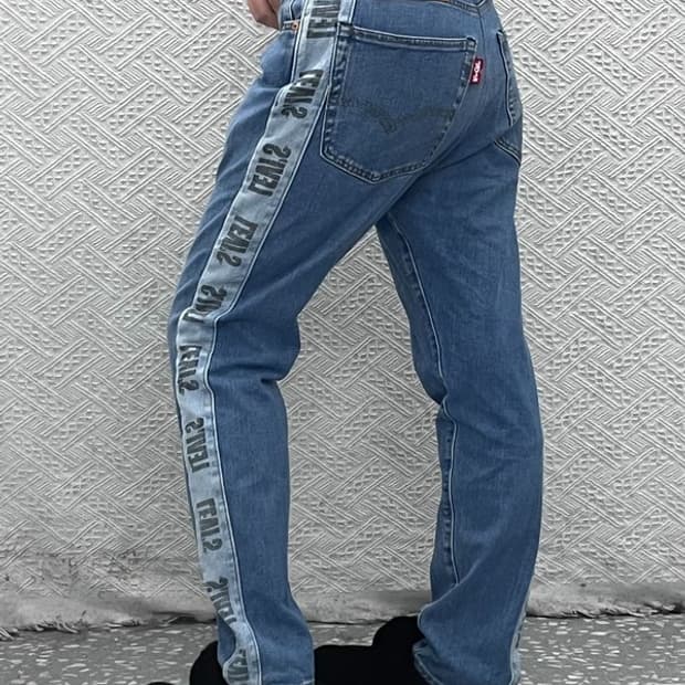 리바이스 HI-BALL 레트로 사이드로고 데님팬츠 34인치 C07143